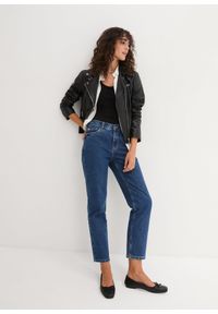 bonprix - Tank top ze stretchem (2 szt. w opak.). Okazja: na co dzień. Kolor: czarny. Materiał: bawełna, materiał. Długość rękawa: na ramiączkach. Styl: casual #2