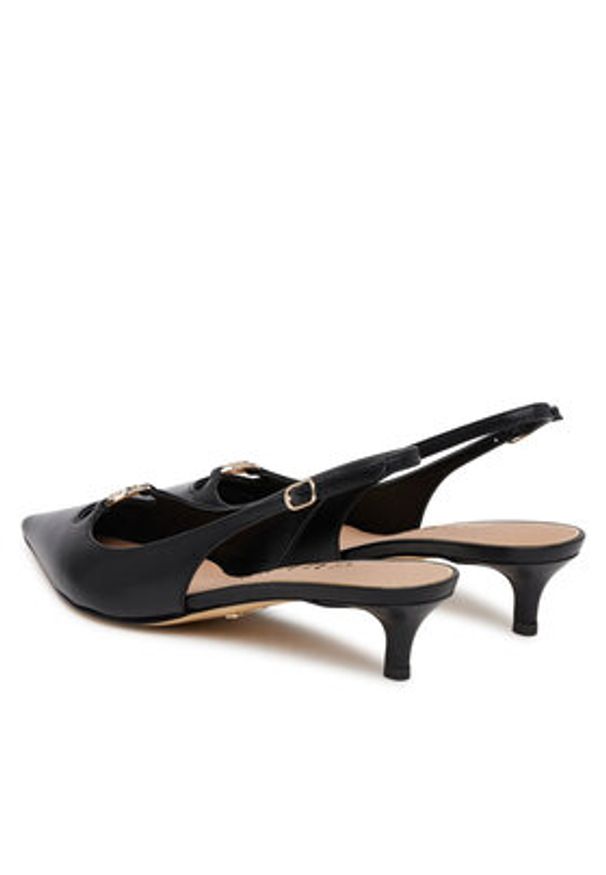 Guess Sandały FLTJES LEA05 Czarny. Kolor: czarny. Materiał: skóra