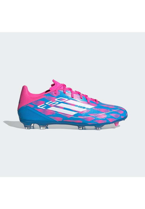 Adidas - Buty F50 League FG/MG. Kolor: różowy, biały, wielokolorowy, niebieski. Materiał: materiał