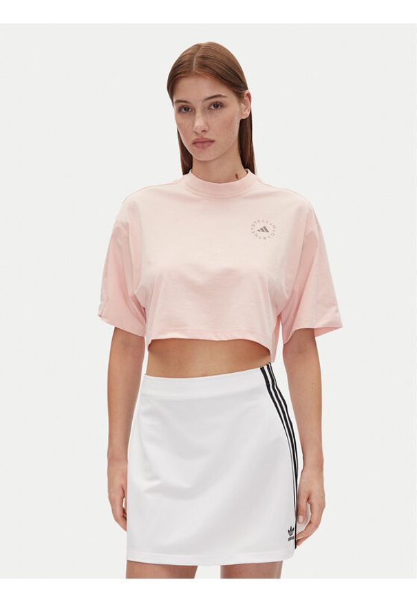 Adidas by Stella McCartney - adidas by Stella McCartney T-Shirt JJ0081 Różowy Oversize. Kolor: różowy. Materiał: bawełna