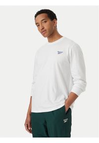 Reebok Longsleeve Feliks RK25738CCM Biały Regular Fit. Kolor: biały. Materiał: bawełna. Długość rękawa: długi rękaw #1