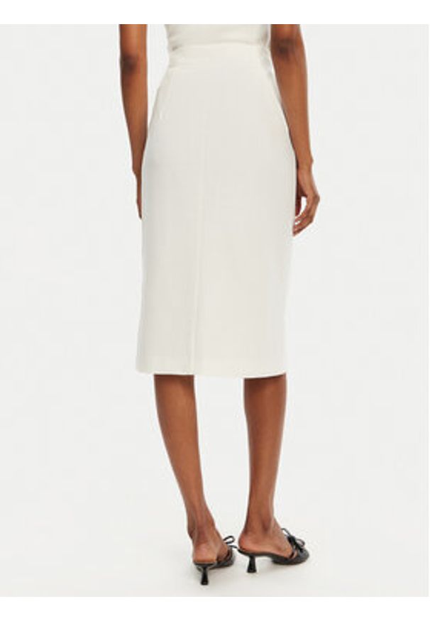 Marella Spódnica midi Getti 2515101051200 Écru Regular Fit. Materiał: syntetyk