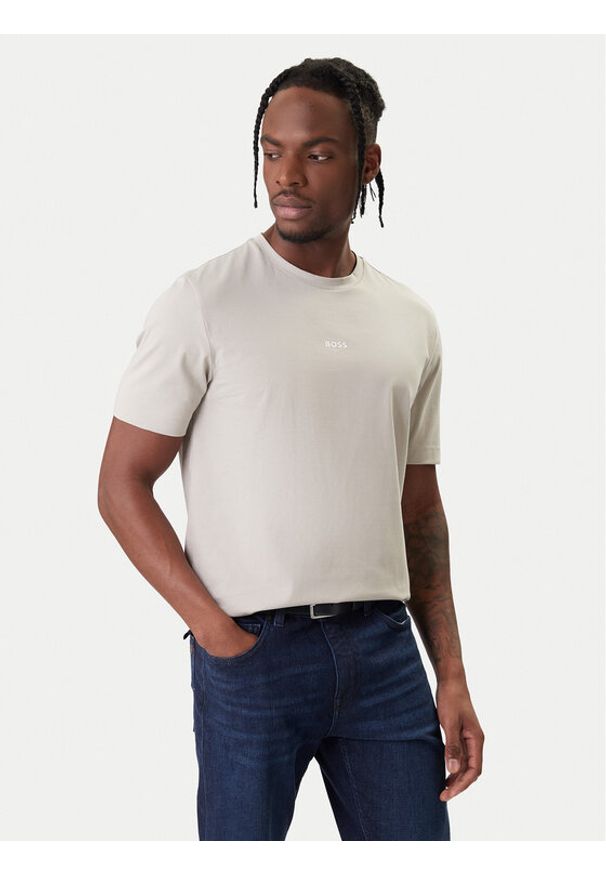 BOSS T-Shirt Tchup 50473278 Beżowy Relaxed Fit. Kolor: beżowy. Materiał: bawełna