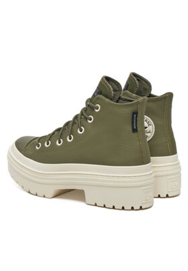 Converse Trampki Chuck Taylor All Star Lugged Heel Platform Waterproof A11163C 306 Zielony. Kolor: zielony. Materiał: materiał. Obcas: na platformie