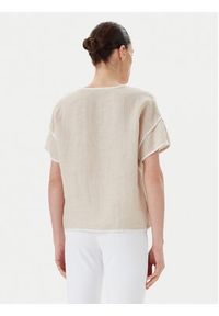 ICONA Bluzka RP5LE004 Beżowy Relaxed Fit. Kolor: beżowy. Materiał: len #3