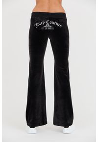 Juicy Couture - JUICY COUTURE Czarne spodnie Arched Metallic Layla. Kolor: czarny #2