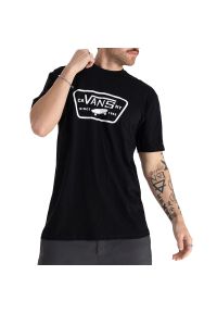 Koszulka Vans Full Patch VN000QN8Y281 - czarna. Kolor: czarny. Materiał: materiał, bawełna. Długość rękawa: krótki rękaw. Długość: krótkie. Wzór: aplikacja #1