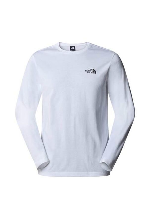 Koszulka sportowa męska The North Face Simple Dome. Kolor: biały. Długość rękawa: długi rękaw. Długość: długie