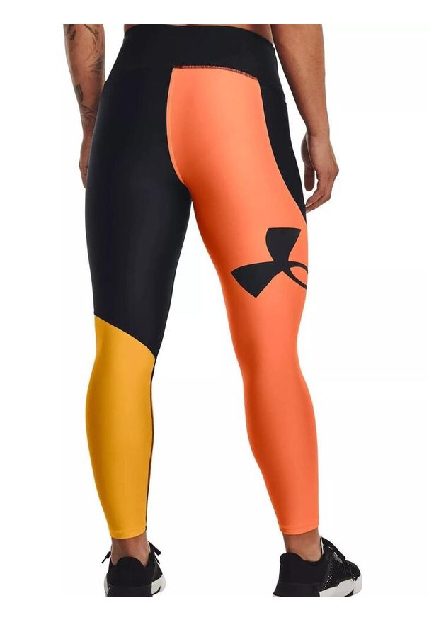 Spodnie sportowe damskie Under Armour Armour Colorblock Ankle Leg. Kolor: pomarańczowy, żółty, wielokolorowy. Sport: fitness