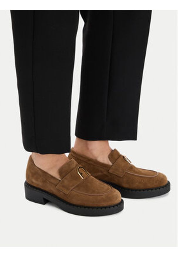 Furla Loafersy New Legacy YJ81FNL Y61000 AL 03B00 Brązowy. Kolor: brązowy. Materiał: skóra