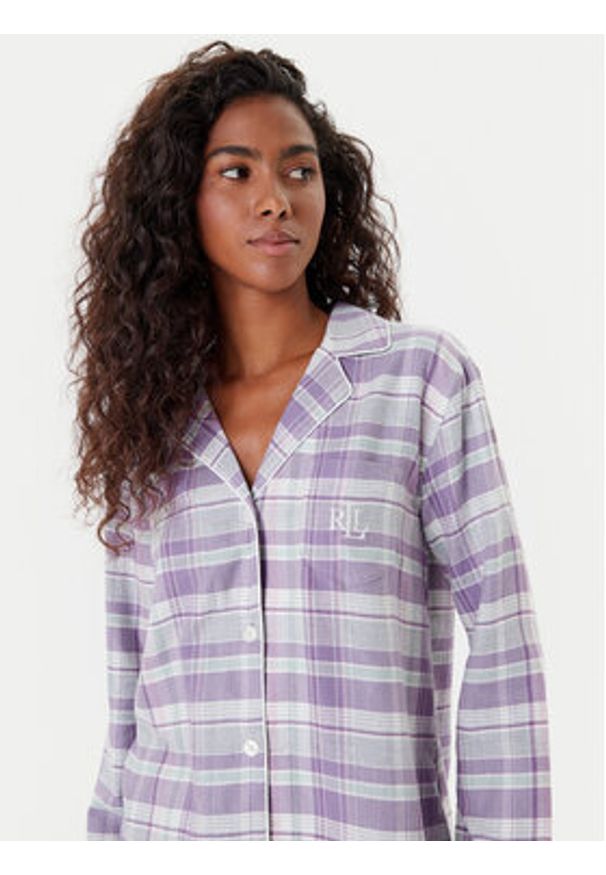 Lauren Ralph Lauren - LAUREN RALPH LAUREN Piżama ILN92448 Fioletowy. Kolor: fioletowy. Materiał: bawełna