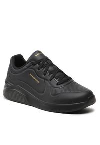 skechers - Skechers Sneakersy 8750063 BBK Czarny. Kolor: czarny. Materiał: skóra