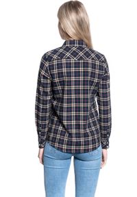 Wrangler - DAMSKA KOSZULA MATERIAŁOWA WRANGLER WESTERN CHECK SHIRT NAVY W5N1O9114. Materiał: materiał