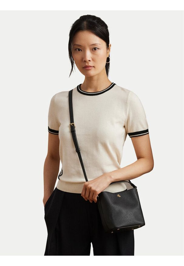 Lauren Ralph Lauren - LAUREN RALPH LAUREN Torebka 431969365001 Czarny. Kolor: czarny. Materiał: skórzane