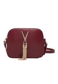 Valentino by Mario Valentino - VALENTINO Bordowa torebka Divina Camera Bag. Kolor: czerwony. Styl: elegancki, casual, klasyczny #6