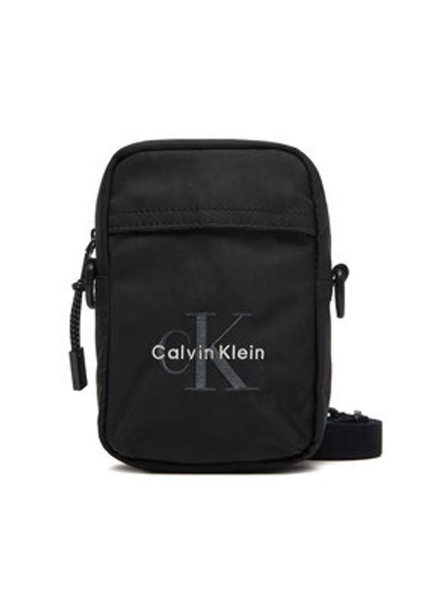Calvin Klein Saszetka Bold Logo Nylon Slim Reporter LV04D3231G Czarny. Kolor: czarny. Materiał: materiał