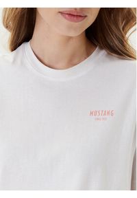 Mustang T-Shirt Floris 1016158 Biały Relaxed Fit. Kolor: biały. Materiał: bawełna #4