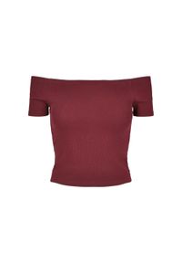 Urban Classics - Koszulka Damska/żebrowana Bez Ramiączek. Kolor: czerwony. Długość rękawa: bez ramiączek. Sport: turystyka piesza #1