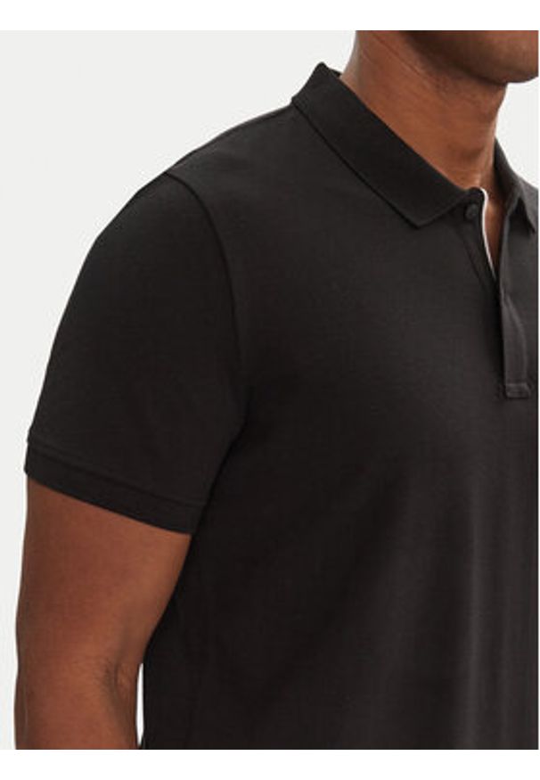Tommy Jeans Polo DM0DM20676 Czarny Slim Fit. Typ kołnierza: polo. Kolor: czarny. Materiał: bawełna