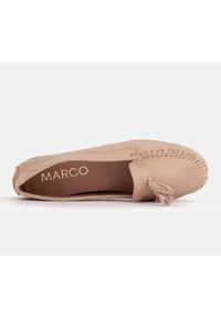 Marco Shoes Baleriny mokasyn z beżowego zamszu beżowy. Kolor: beżowy. Materiał: zamsz #5