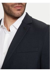 Tom Tailor Marynarka 1044113 Granatowy Slim Fit. Kolor: niebieski. Materiał: syntetyk