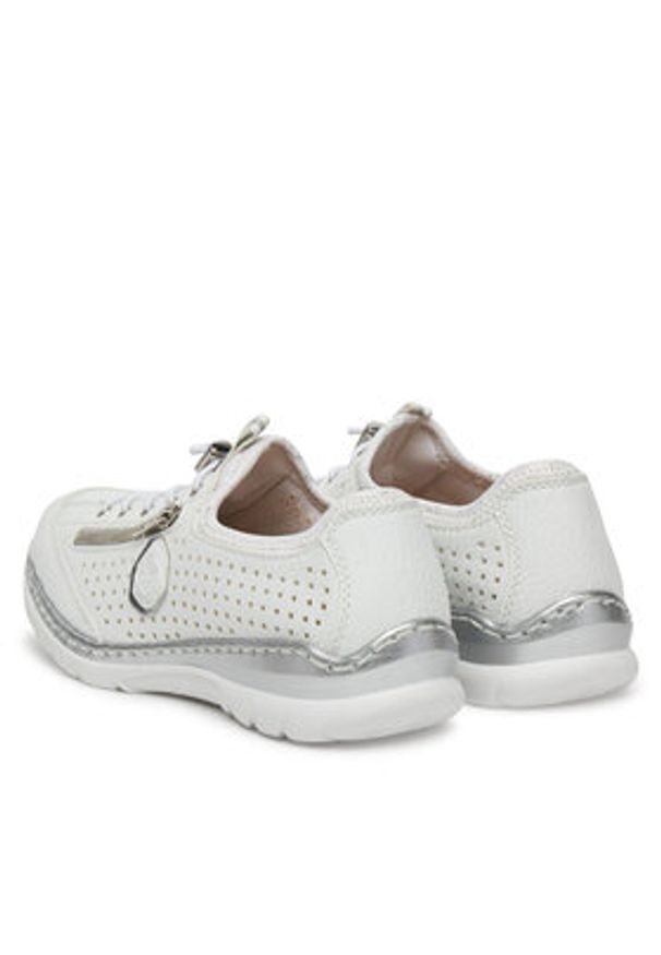 Rieker Sneakersy L3296-82 Biały. Kolor: biały. Materiał: syntetyk, materiał