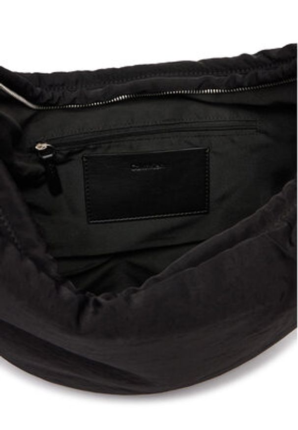 Calvin Klein Torebka Nylon Cord Small Hobo Bag LV04F3382G Czarny. Kolor: czarny