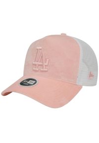 New Era - Czapka z daszkiem damska Wmns LA Dodgers Velour Trucker Cap. Kolor: różowy. Materiał: poliester. Styl: sportowy #1