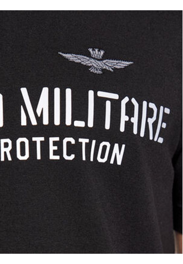 Aeronautica Militare T-Shirt 232TS2149J612 Czarny Regular Fit. Kolor: czarny. Materiał: bawełna