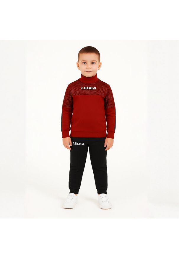 LEGEA - Komplet dla chłopca DAMASCO JR. Okazja: na uczelnię. Kolor: czerwony, szary, wielokolorowy. Materiał: dresówka, materiał. Długość: długie. Styl: sportowy