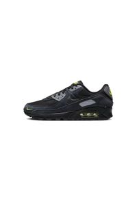Buty do chodzenia męskie Nike Air Max 90. Zapięcie: sznurówki. Kolor: szary. Materiał: guma, skóra, tkanina, materiał, syntetyk. Szerokość cholewki: normalna. Model: Nike Air Max 90, Nike Air Max. Sport: turystyka piesza