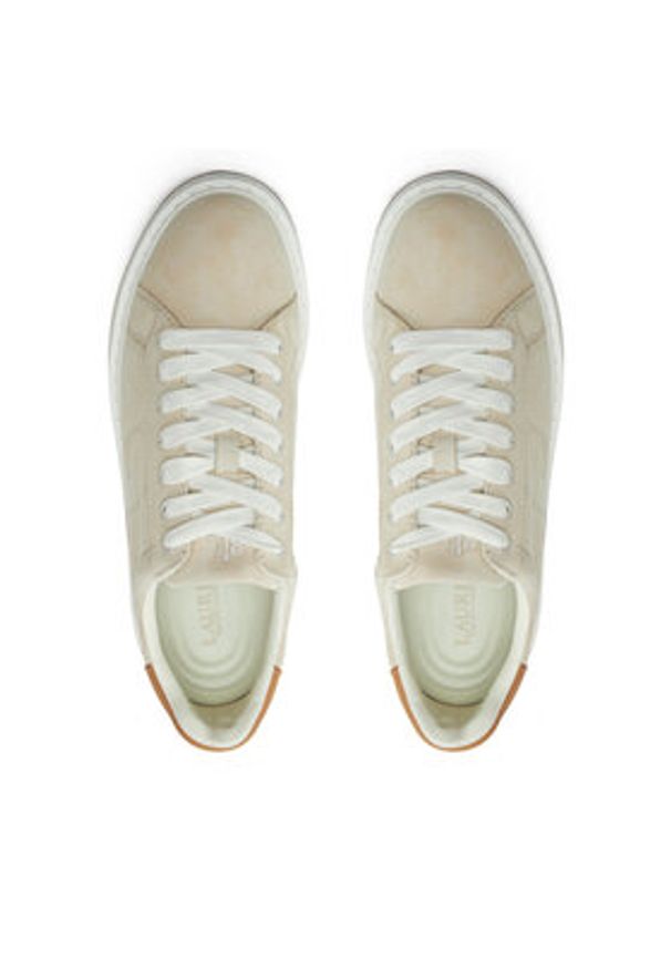 Lauren Ralph Lauren Sneakersy 802946811001 Beżowy. Kolor: beżowy. Materiał: skóra
