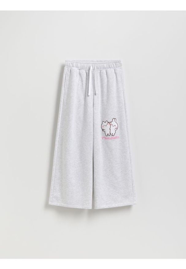 Reserved - Dresy Mimi & Neko - jasnoszary. Kolor: szary. Materiał: dresówka