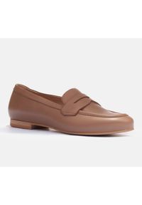 Marco Shoes Loafersy ze skórzaną ozdobą beżowy. Kolor: beżowy. Materiał: skóra. Wzór: aplikacja #3