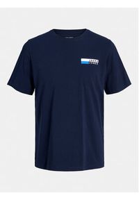 Jack & Jones - Jack&Jones T-Shirt Corp 12233999 Granatowy Standard Fit. Kolor: niebieski. Materiał: bawełna #3