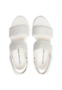 Calvin Klein Jeans Sandały Wedge Sandal Webbing In Mr YW0YW01360 Biały. Kolor: biały. Materiał: materiał