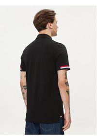 Geox Polo M4510L T2649 F9000 Czarny Regular Fit. Typ kołnierza: polo. Kolor: czarny. Materiał: bawełna #4