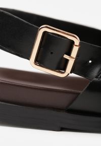 Renee - Czarne Sandały VICES z Frędzlami z Przodu Callane. Zapięcie: sprzączka. Kolor: czarny. Materiał: jeans #6