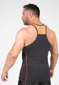 GORILLA WEAR - Wallace Top bez rękawów - Szary/Pomarańczowy. Kolor: pomarańczowy, szary, wielokolorowy. Długość rękawa: bez rękawów. Styl: sportowy