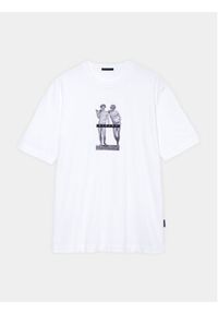Sisley T-Shirt 3I1XS103I Biały Regular Fit. Kolor: biały. Materiał: bawełna #3
