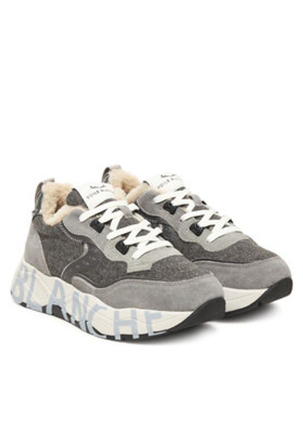 Voile Blanche Sneakersy Club105 FUR. 2019460-01 Szary. Kolor: szary. Materiał: zamsz, skóra