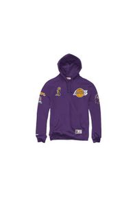 Bluza sportowa męska Mitchell & Ness Champ City Los Angeles Lakers. Typ kołnierza: kaptur. Kolor: fioletowy