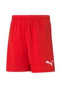 Spodenki piłkarskie dla dzieci Puma teamRISE Short Jr. Kolor: czerwony, biały, wielokolorowy. Materiał: poliester #1