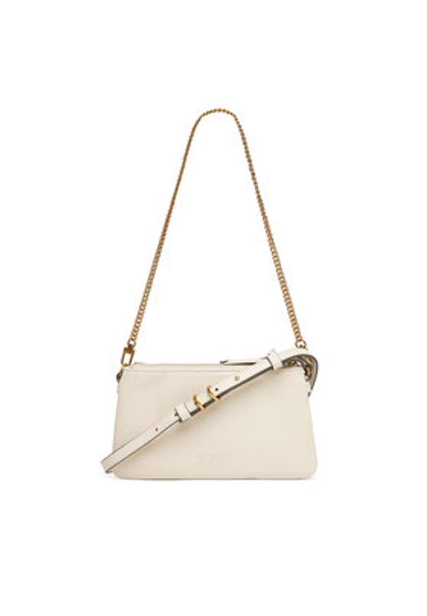 Pinko - PINKO Torebka Double Mini Al 25-26 PLTT 105359 A0QO Biały. Kolor: biały. Materiał: skórzane