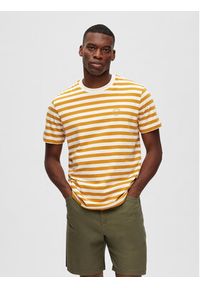 Selected Homme T-Shirt 16088527 Żółty Regular Fit. Kolor: żółty #5