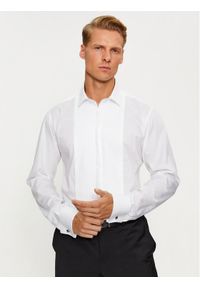 Karl Lagerfeld - KARL LAGERFELD Koszula 605127 534699 Biały Modern Fit. Typ kołnierza: dekolt w karo. Kolor: biały. Materiał: bawełna #1