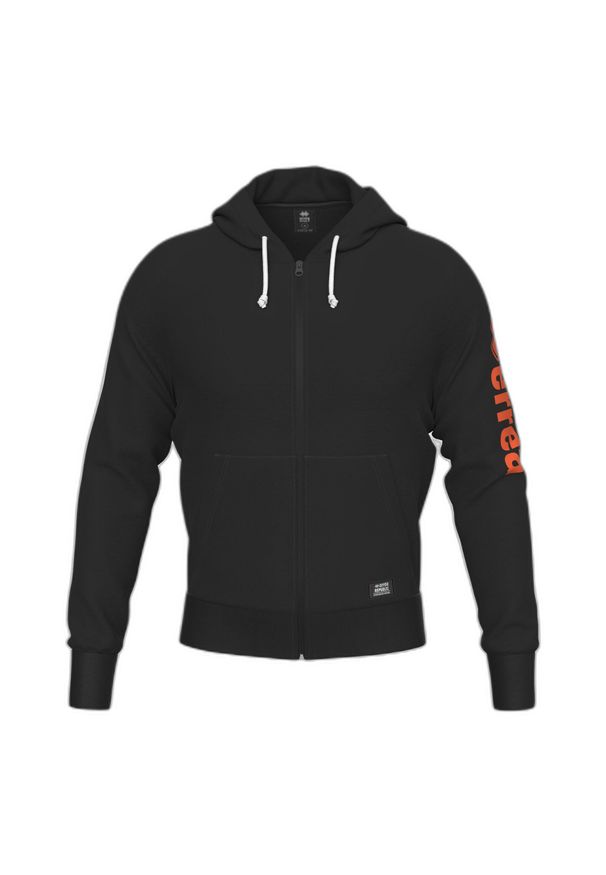 ERREA - Bluza z kapturem i zamkiem błyskawicznym Errea Essential. Typ kołnierza: kaptur. Kolor: czarny, wielokolorowy, pomarańczowy. Sport: fitness