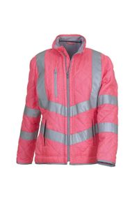 YOKO - Kurtka Damska Kensington Fleece Lined HiVis Lady Fit Padded Jacket. Kolor: różowy