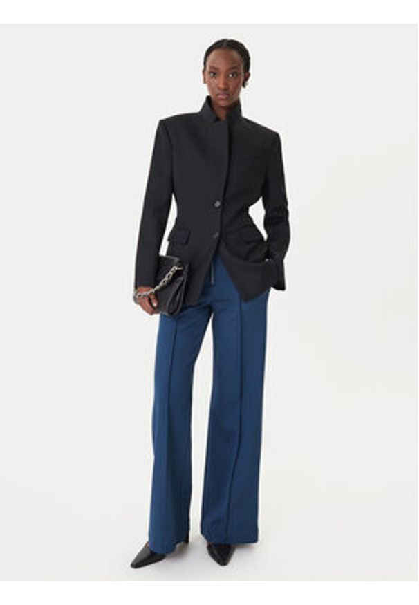 Patrizia Pepe Spodnie materiałowe 8P0813/A715 Niebieski Wide Leg. Kolor: niebieski. Materiał: wiskoza