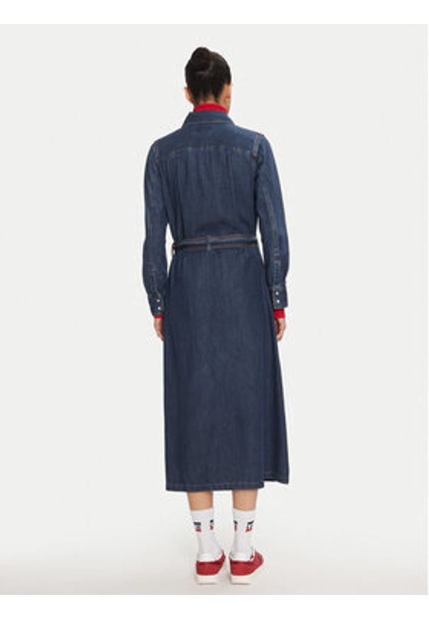 Levi's® Sukienka jeansowa Quinney A8658-0000 Granatowy Regular Fit. Kolor: niebieski. Materiał: bawełna